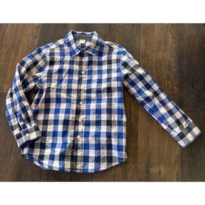 Boy's Gymboree Plaid Shirt Button Up Size M 7-8 EUC